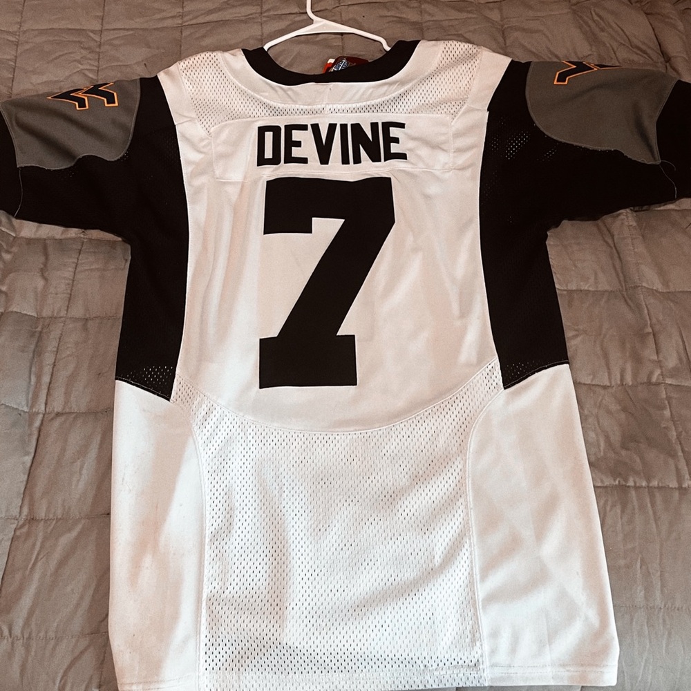 WVU Football 2010 Noel Devine #7 Nike Pro Combat Jersey – Size M
